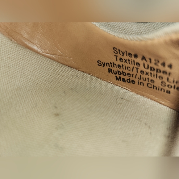 J CREW style#A1244 Espadrille Canvas Wedge Round Toe Slide On Heels Imaculate - Picture 8 of 15